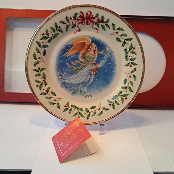 LENOX 2003 HOLIDAY ANGEL PLATE annual in BOX Made in the USA
